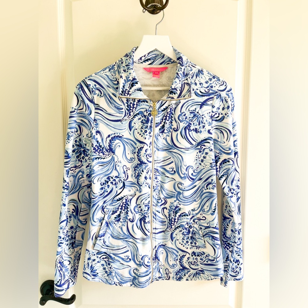 Lilly Pulitzer UPF 50+ Round Hem Leona Full Zip Jacket